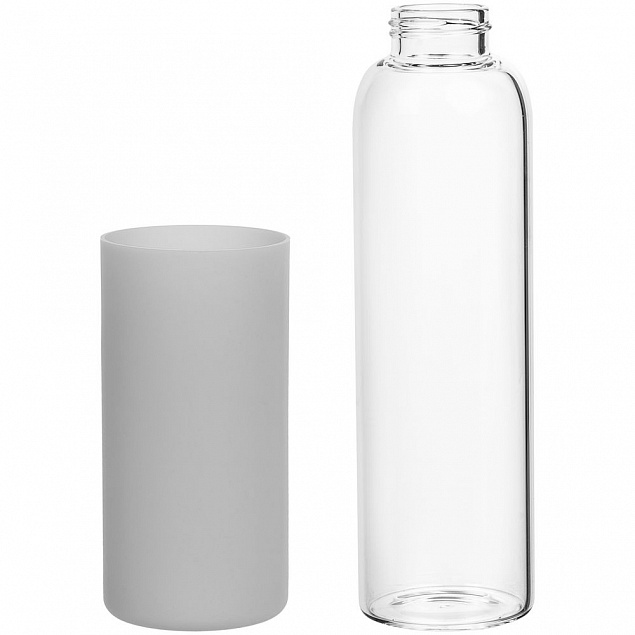 Бутылка для воды Onflow, серая с логотипом  заказать по выгодной цене в кибермаркете AvroraStore