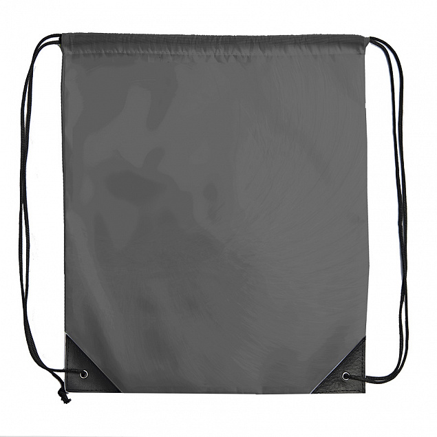 Рюкзак мешок с укреплёнными уголками BY DAY, серый, 35*41 см, полиэстер 210D с логотипом  заказать по выгодной цене в кибермаркете AvroraStore