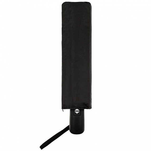 Зонт складной Fiber Magic Major с кейсом, черный с логотипом  заказать по выгодной цене в кибермаркете AvroraStore