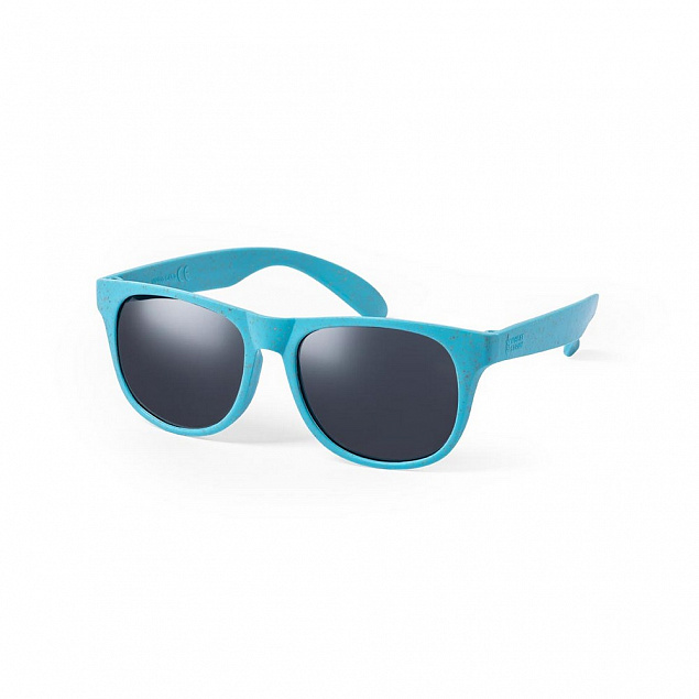 Солнцезащитные очки из пшеничной соломы,синий с логотипом  заказать по выгодной цене в кибермаркете AvroraStore