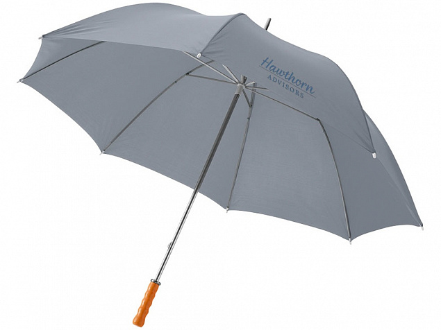 Зонт Karl 30 механический, серый с логотипом  заказать по выгодной цене в кибермаркете AvroraStore