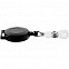 Ретрактор Attach с ушком для ленты, черный с логотипом  заказать по выгодной цене в кибермаркете AvroraStore
