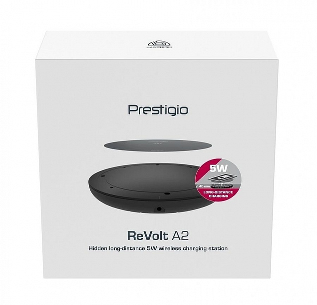 Беспроводное зарядное устройство Revolt A2 с логотипом  заказать по выгодной цене в кибермаркете AvroraStore