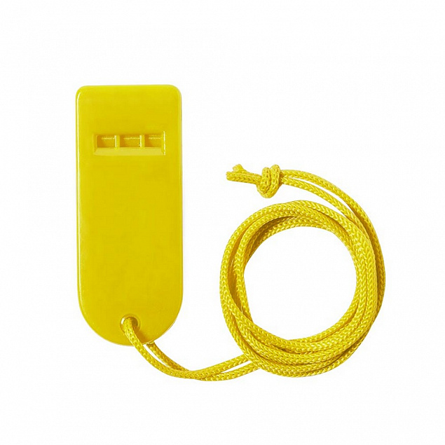 Свисток, желтый с логотипом  заказать по выгодной цене в кибермаркете AvroraStore