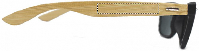 Очки солнцезащитные с бамбуковы с логотипом  заказать по выгодной цене в кибермаркете AvroraStore