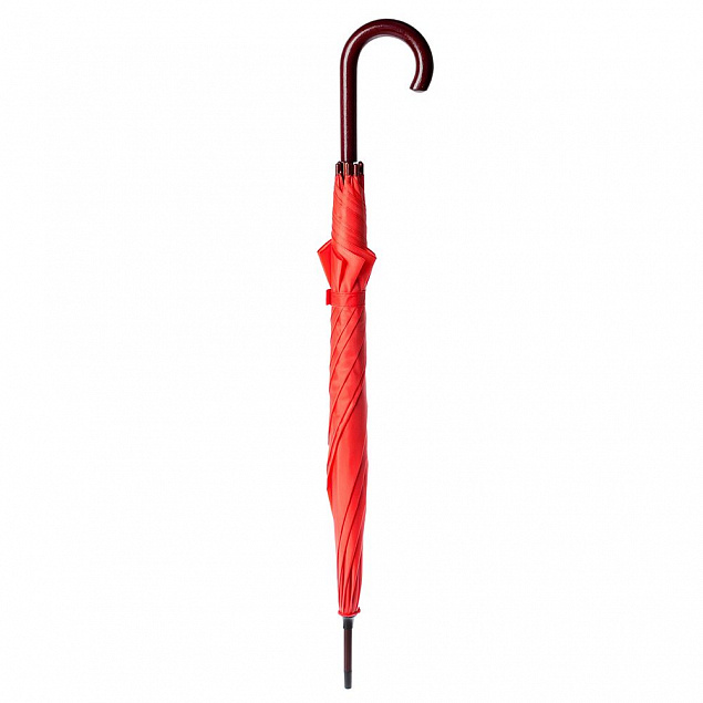 Зонт-трость Standard, красный с логотипом  заказать по выгодной цене в кибермаркете AvroraStore
