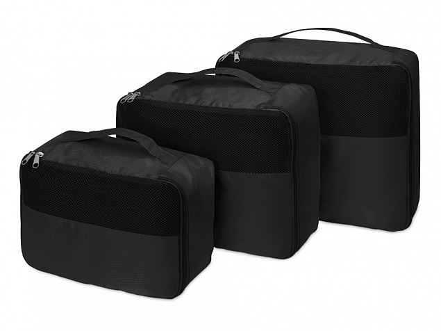 Комплект чехлов для путешествий Easy Traveller, черный с логотипом  заказать по выгодной цене в кибермаркете AvroraStore