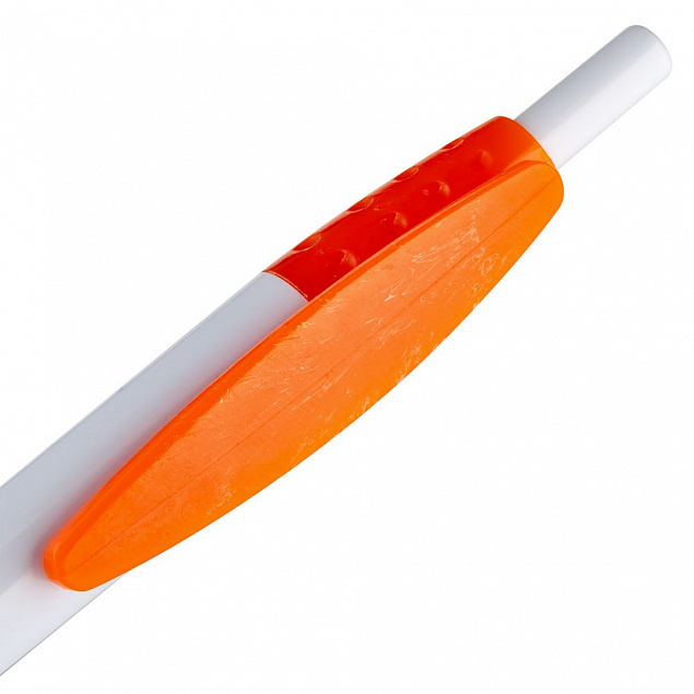 Ручка шариковая Champion, белая с черным с логотипом  заказать по выгодной цене в кибермаркете AvroraStore
