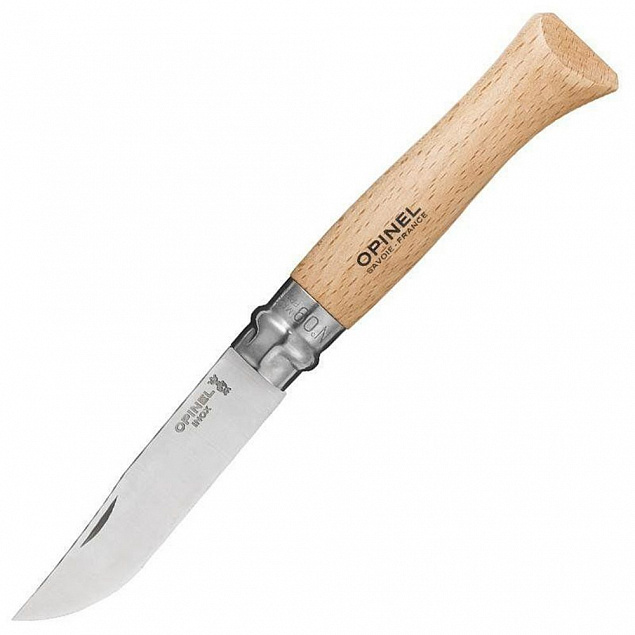 Нож Opinel № 9, дуб с логотипом  заказать по выгодной цене в кибермаркете AvroraStore