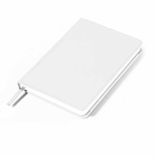Ежедневник недатированный Campbell, А5,  белый, белый блок с логотипом  заказать по выгодной цене в кибермаркете AvroraStore