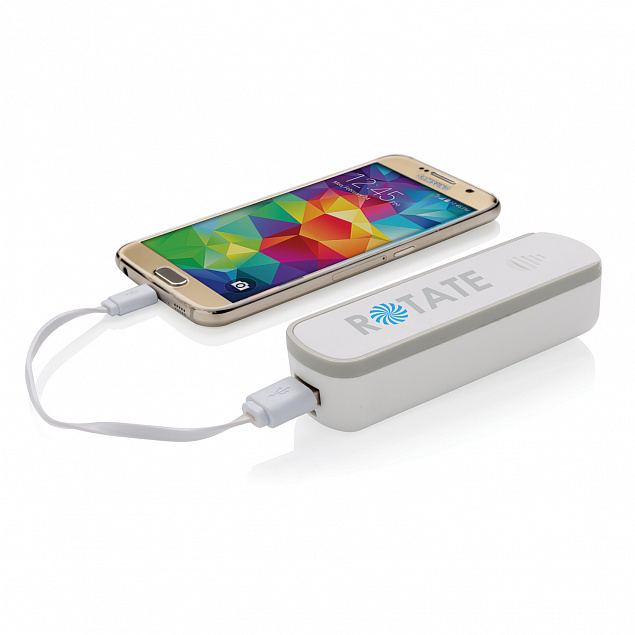 Зарядное устройство с кабелем micro-USB, 2200 mAh с логотипом  заказать по выгодной цене в кибермаркете AvroraStore