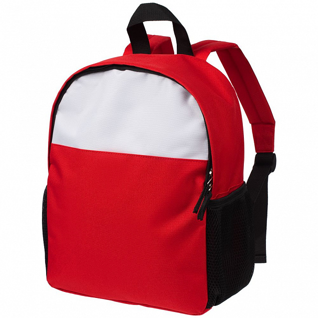 Детский рюкзак Comfit, белый с красным с логотипом  заказать по выгодной цене в кибермаркете AvroraStore
