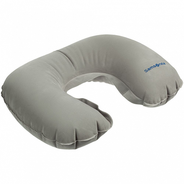 Надувная подушка Global TA, серая с логотипом  заказать по выгодной цене в кибермаркете AvroraStore