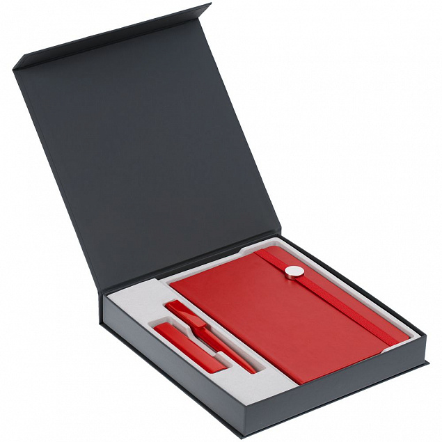 Коробка Arbor под ежедневник, аккумулятор и ручку, серая с логотипом  заказать по выгодной цене в кибермаркете AvroraStore