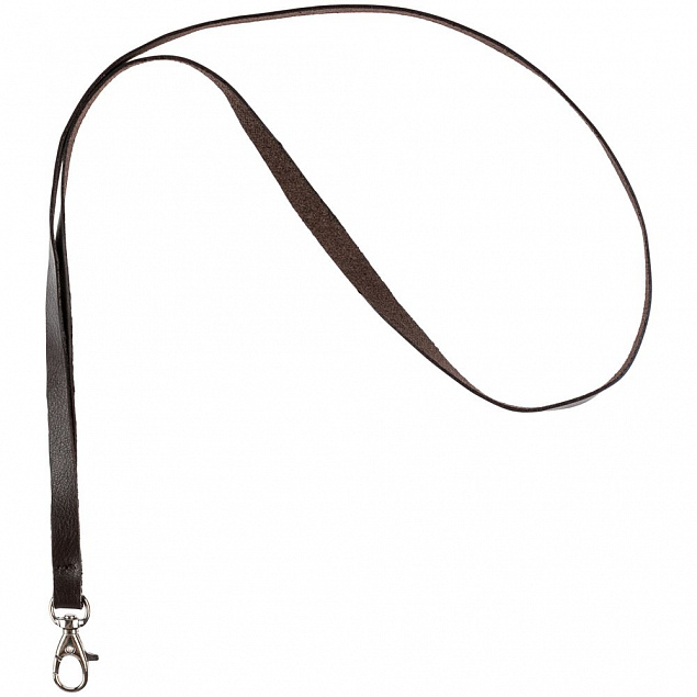 Лента для бейджа Leather Long с логотипом  заказать по выгодной цене в кибермаркете AvroraStore