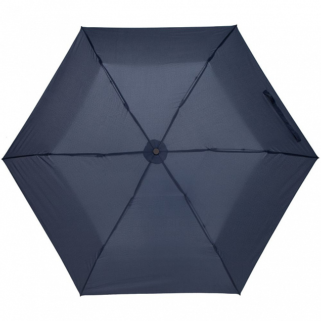Зонт складной Luft Trek, темно-синий с логотипом  заказать по выгодной цене в кибермаркете AvroraStore