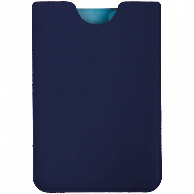 Чехол для карточки Dorset, синий с логотипом  заказать по выгодной цене в кибермаркете AvroraStore