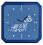 Часы настенные «Квадро», синие с логотипом  заказать по выгодной цене в кибермаркете AvroraStore