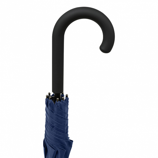 Зонт-трость Torino, синий с логотипом  заказать по выгодной цене в кибермаркете AvroraStore