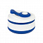 Стакан складной BUTTON;  300 мл, силикон, синий с логотипом  заказать по выгодной цене в кибермаркете AvroraStore