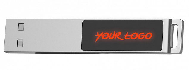 Флешка markBright с красной подсветкой, 16 Гб с логотипом  заказать по выгодной цене в кибермаркете AvroraStore