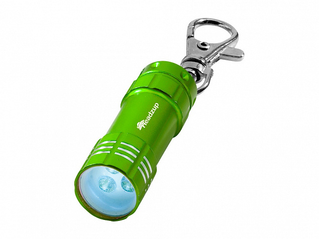 Брелок-фонарик Astro, зеленый с логотипом  заказать по выгодной цене в кибермаркете AvroraStore