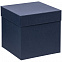 Коробка Cube M, синяя с логотипом  заказать по выгодной цене в кибермаркете AvroraStore