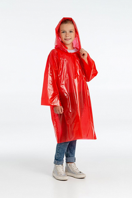 Дождевик-плащ детский BrightWay Kids, красный с логотипом  заказать по выгодной цене в кибермаркете AvroraStore