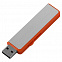 Флешка Ferrum, серебристая с оранжевым, 8 Гб с логотипом  заказать по выгодной цене в кибермаркете AvroraStore
