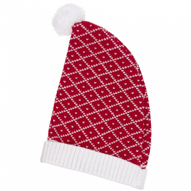 Вязаная шапочка Dress Cup, красная с логотипом  заказать по выгодной цене в кибермаркете AvroraStore