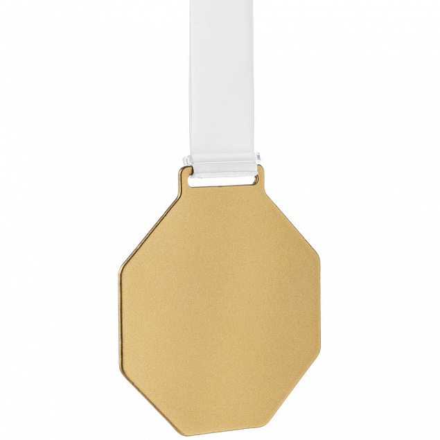 Медаль Steel Octo, золотистая с логотипом  заказать по выгодной цене в кибермаркете AvroraStore