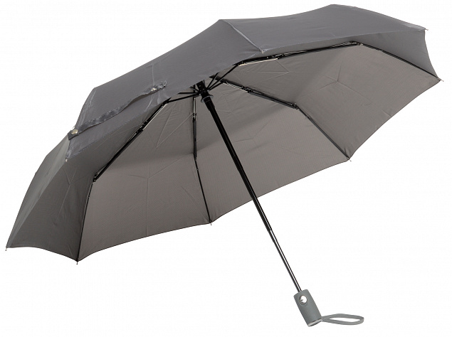 Автоматический ветрозащитный карманный зонт ORIANA, серый с логотипом  заказать по выгодной цене в кибермаркете AvroraStore