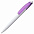 Ручка шариковая Bento, белая с фиолетовым с логотипом  заказать по выгодной цене в кибермаркете AvroraStore