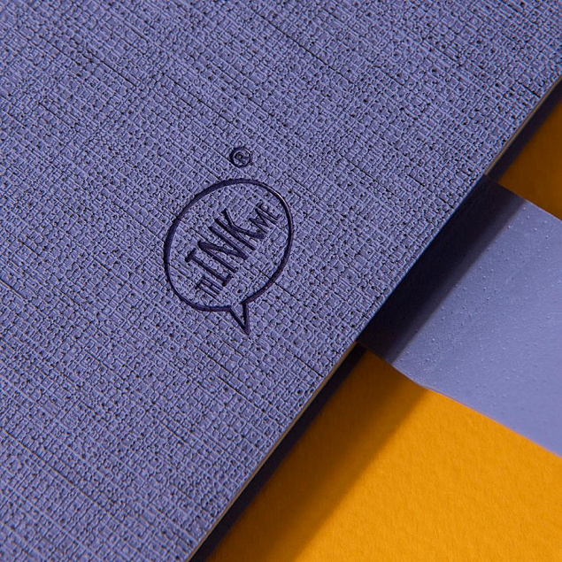 Бизнес-блокнот А5  "Provence", сиреневый, мягкая обложка, в клетку с логотипом  заказать по выгодной цене в кибермаркете AvroraStore