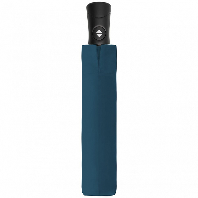 Складной зонт Fiber Magic Superstrong, голубой с логотипом  заказать по выгодной цене в кибермаркете AvroraStore