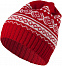 Шапка Lambient, красная с белым с логотипом  заказать по выгодной цене в кибермаркете AvroraStore