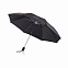 Складной зонт Deluxe 20", черный с логотипом  заказать по выгодной цене в кибермаркете AvroraStore