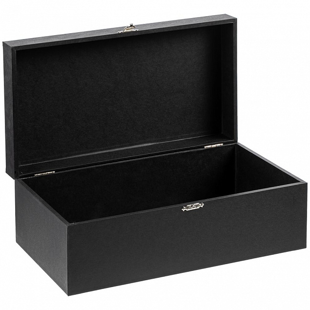 Коробка Charcoal ver.2, черная с логотипом  заказать по выгодной цене в кибермаркете AvroraStore