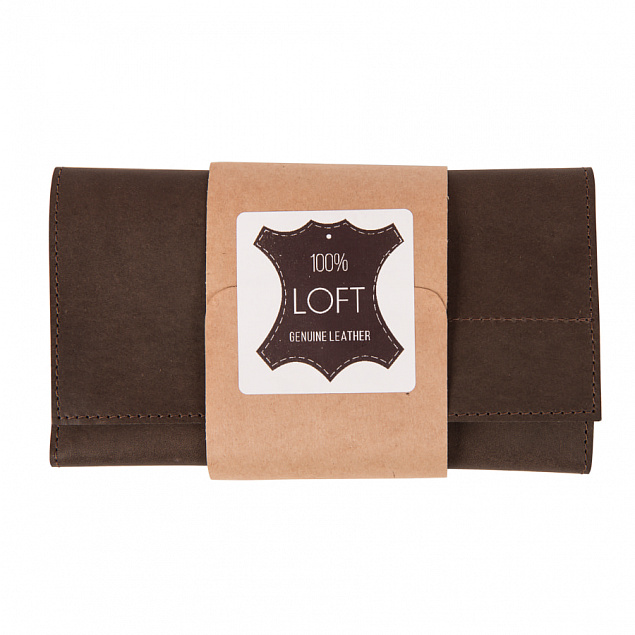 Органайзер кожаный,"LOFT", коричневый, кожа натуральная 100% с логотипом  заказать по выгодной цене в кибермаркете AvroraStore