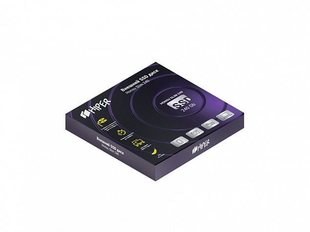 Внешний SSD накопитель «Honsu Slim 240» 240GB USB3.1 Type-C Slim с логотипом  заказать по выгодной цене в кибермаркете AvroraStore