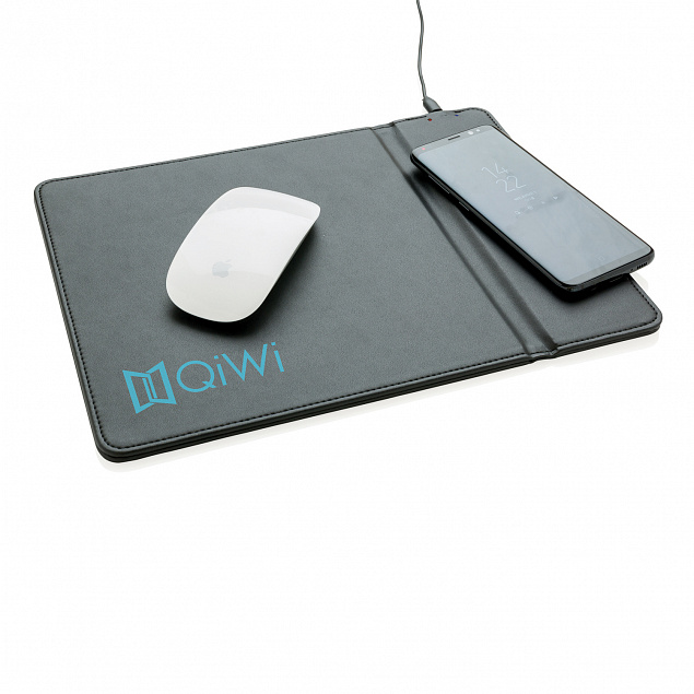 Коврик для мыши с беспроводным зарядным устройством, 5W с логотипом  заказать по выгодной цене в кибермаркете AvroraStore