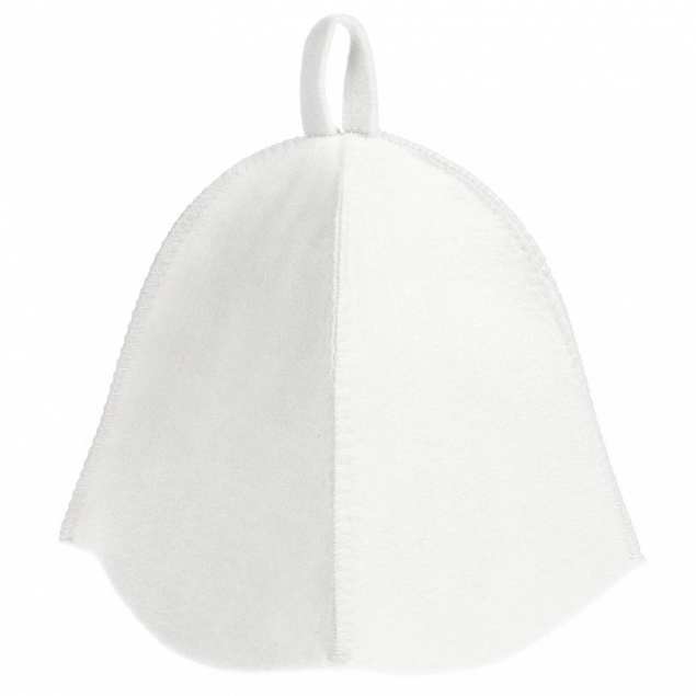 Банная шапка Heat Off, белая с логотипом  заказать по выгодной цене в кибермаркете AvroraStore