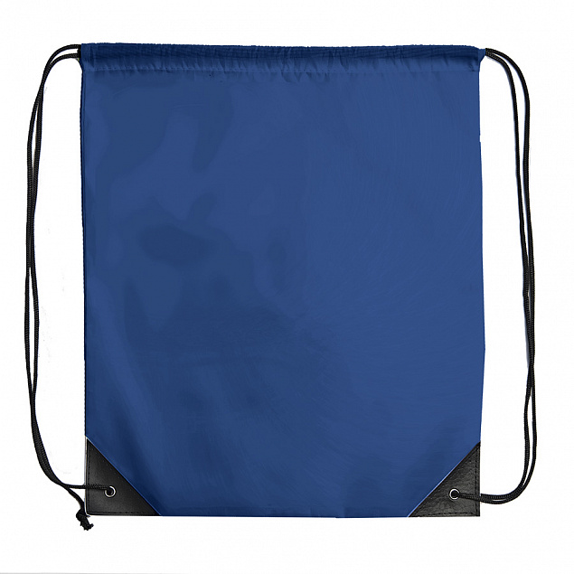 Рюкзак мешок с укреплёнными уголками BY DAY, синий, 35*41 см, полиэстер 210D с логотипом  заказать по выгодной цене в кибермаркете AvroraStore