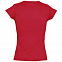 Футболка женская c V-образным вырезом MOON 150, красная с логотипом  заказать по выгодной цене в кибермаркете AvroraStore