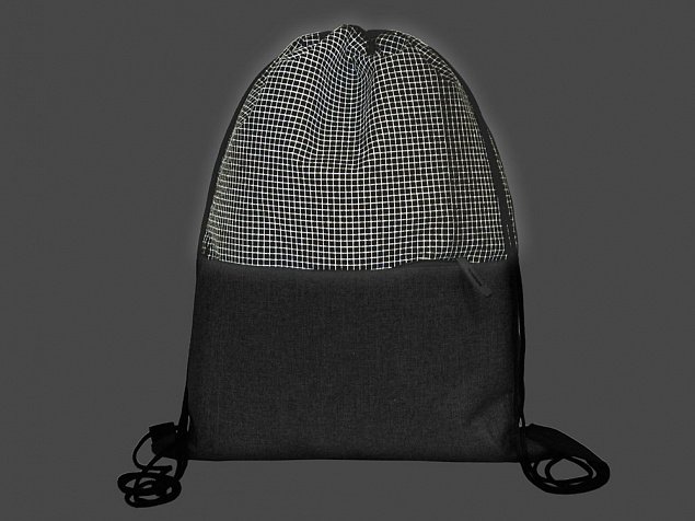 Рюкзак-мешок Reflex со светоотражающим эффектом, серый с логотипом  заказать по выгодной цене в кибермаркете AvroraStore