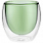 Стакан с двойными стенками Glass Bubble, зеленый с логотипом  заказать по выгодной цене в кибермаркете AvroraStore