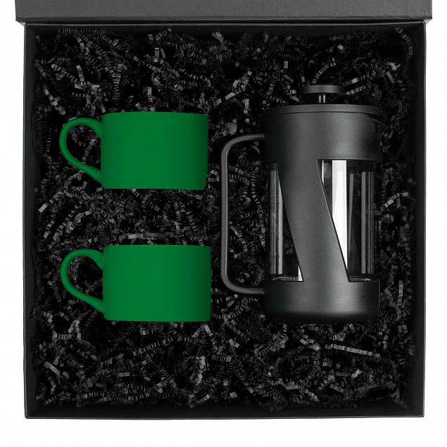 Набор для чая на 2 персоны Best Morning, зеленый с логотипом  заказать по выгодной цене в кибермаркете AvroraStore
