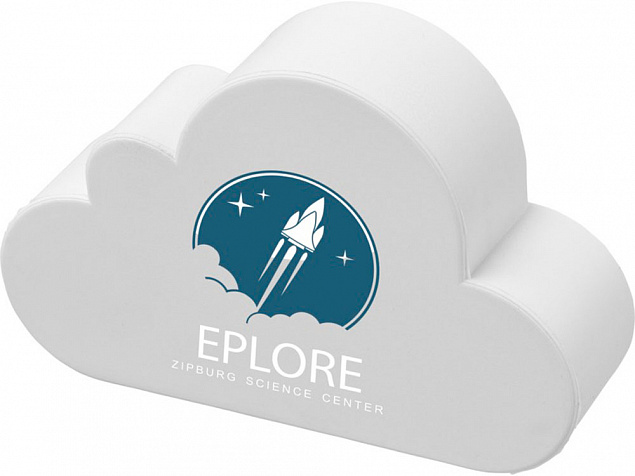 Антистресс Caleb cloud, белый с логотипом  заказать по выгодной цене в кибермаркете AvroraStore