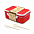 Ланчбокс (контейнер для еды) Inar, красный с логотипом  заказать по выгодной цене в кибермаркете AvroraStore