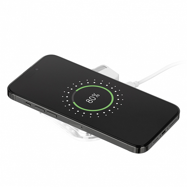 Беспроводное зарядное устройство 15W, Gloss NEO с логотипом  заказать по выгодной цене в кибермаркете AvroraStore